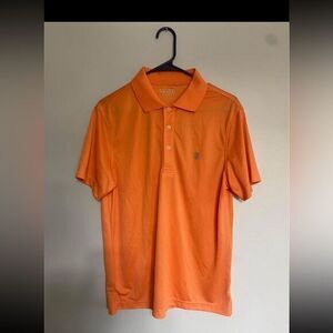 - IZOD Men's‎ Orange Polo Golf Shirt Size Small Polyester Short Sleeves